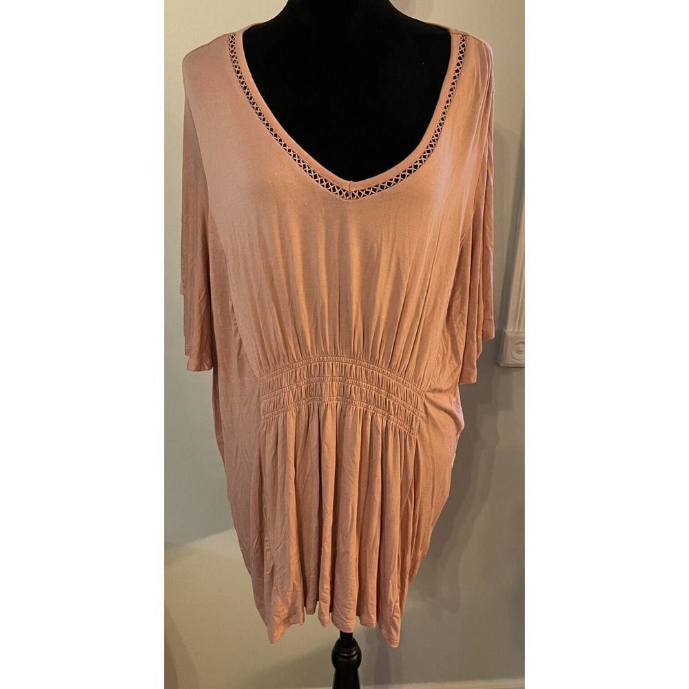 American Rag Cie Women’s Plus Size Top 2X Shirt Tunic Short Sleeve NEW